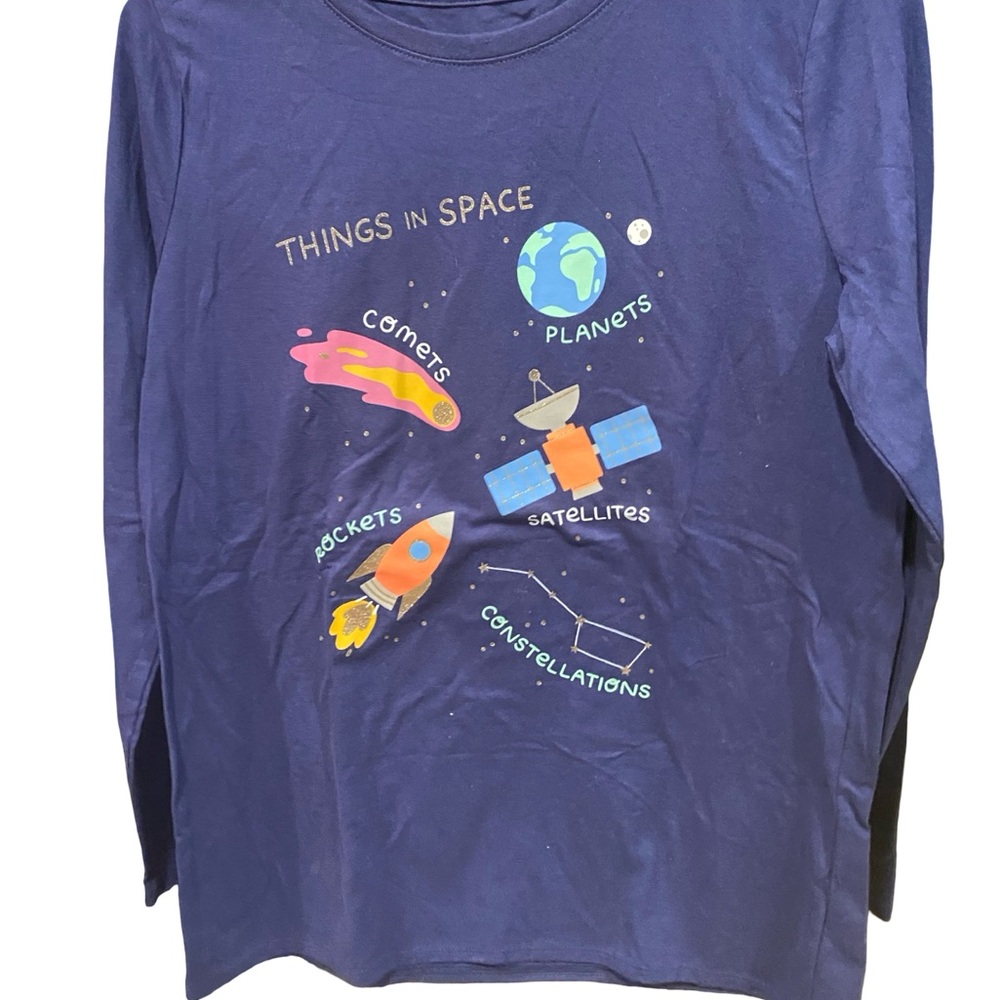Cat & Jack Space Adventure Long Sleeve Shirt - Navy